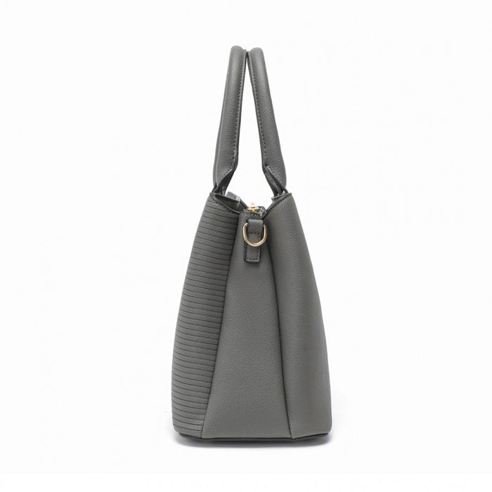 Modern Elegance PU Leather Lady's Tote – Grey
