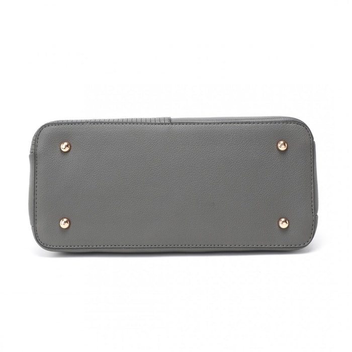 Modern Elegance PU Leather Lady's Tote – Grey