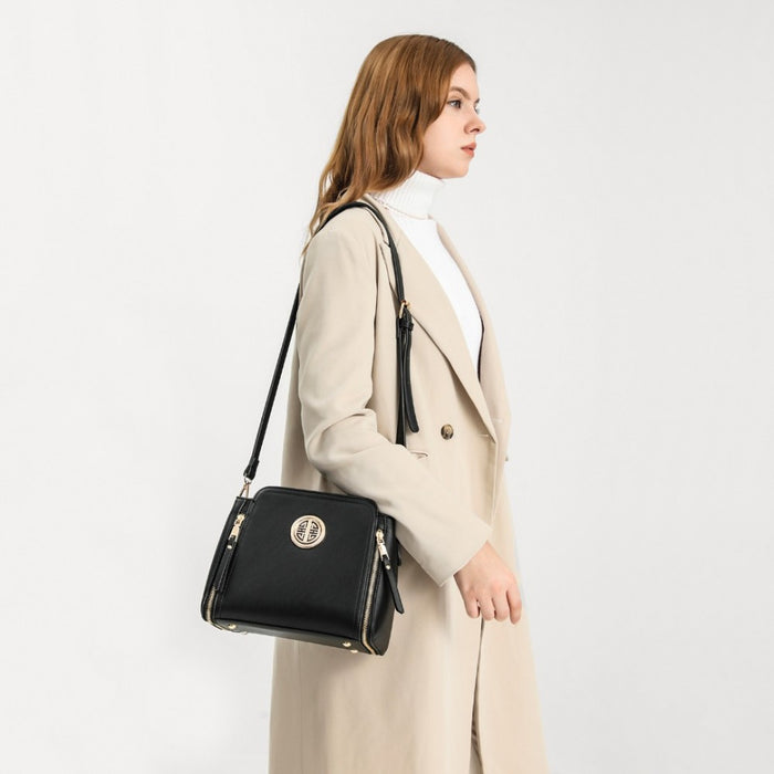 PU Leather Crossbody Bag – Pink