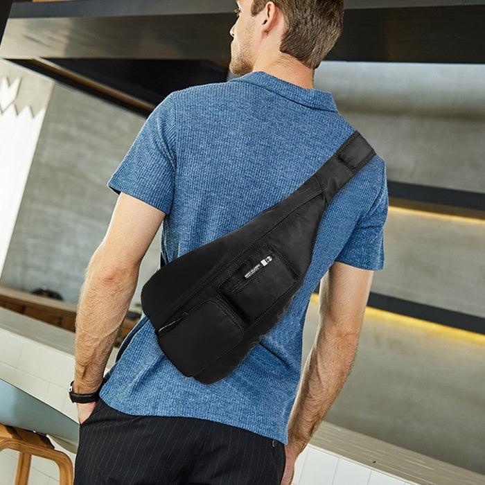 Casual Single Strap Sling Backpack – Black