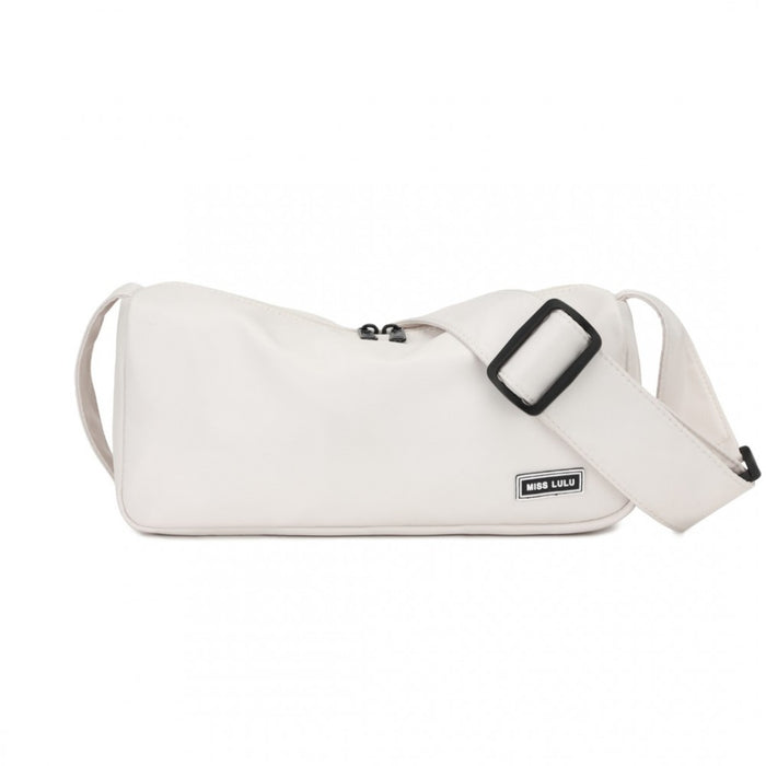 Vintage Lightweight Water-Resistant Crossbody Bag – Beige