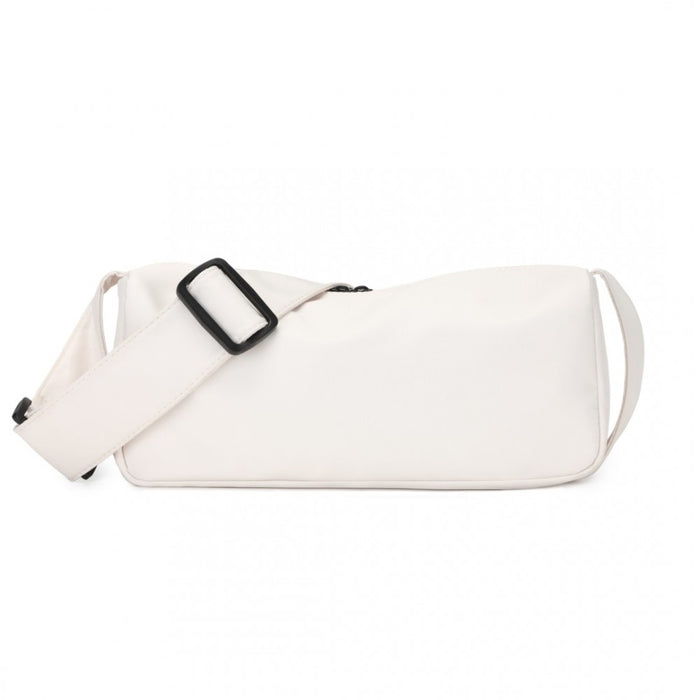 Vintage Lightweight Water-Resistant Crossbody Bag – Beige