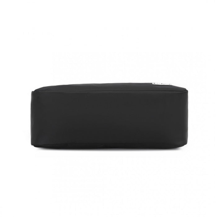 Vintage Lightweight Water-Resistant Crossbody Bag – Black