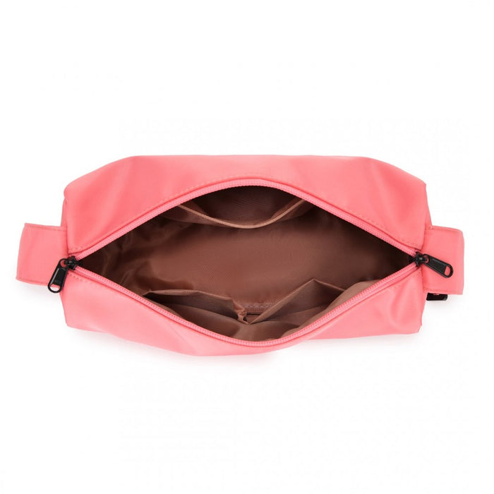 Vintage Lightweight Water-Resistant Crossbody Bag – Pink