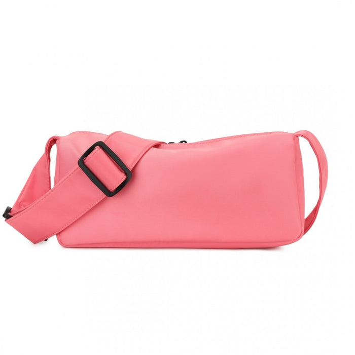 Vintage Lightweight Water-Resistant Crossbody Bag – Pink