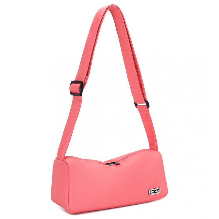 Vintage Lightweight Water-Resistant Crossbody Bag – Pink