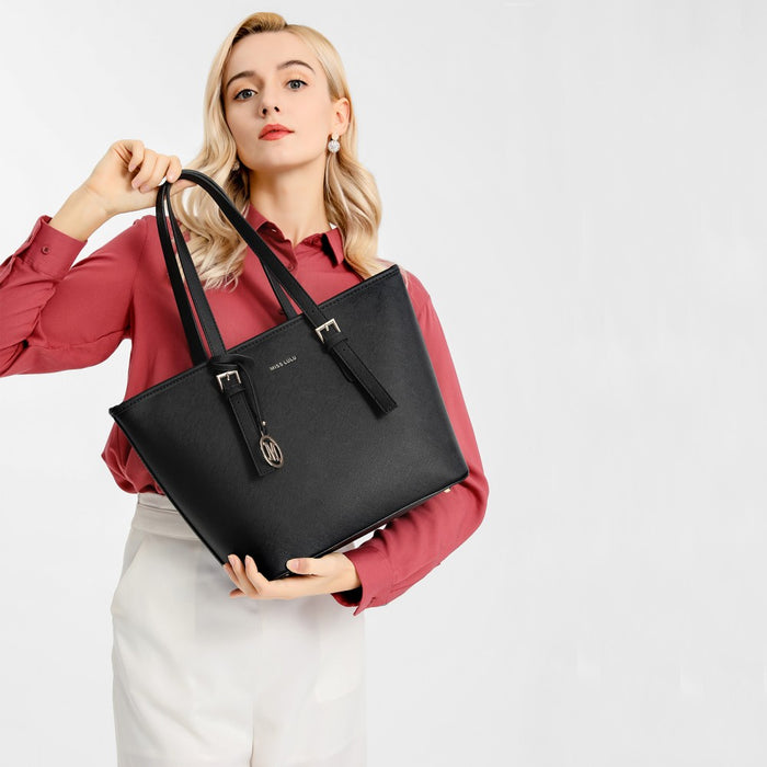 Minimalist Tote Handbag Structured – Black