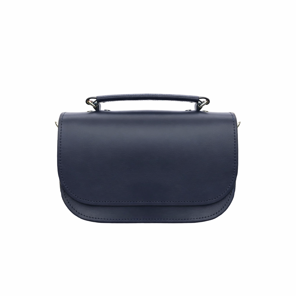 Aura Handmade Leather Bag - Navy Blue