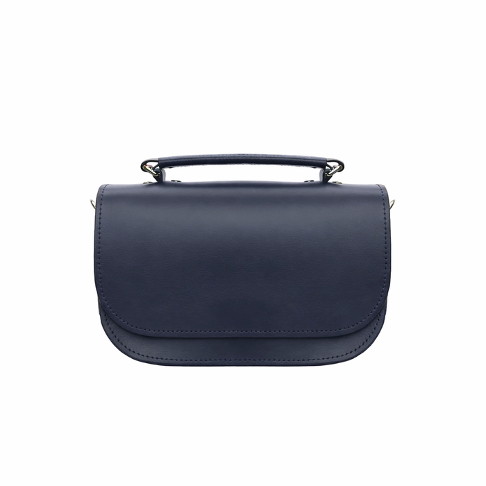 Aura Handmade Leather Bag - Navy Blue