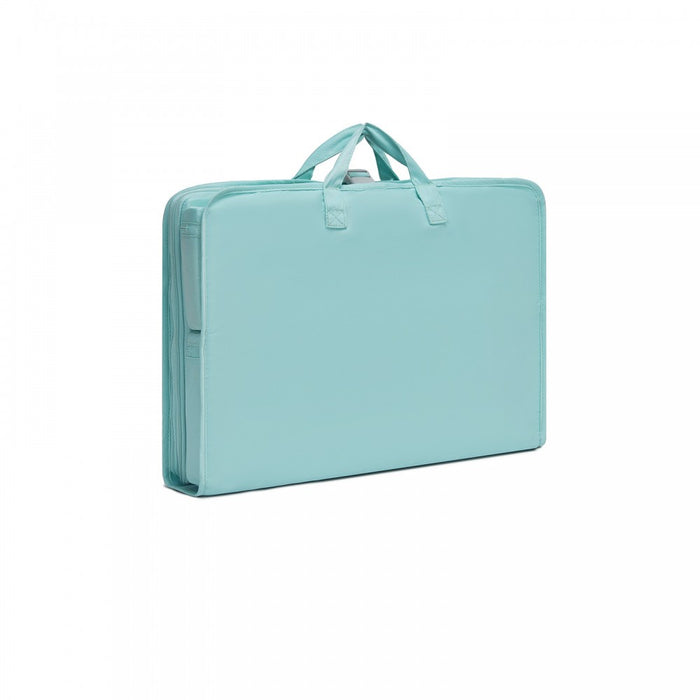6-in-1 Hanging Travel Organiser Bag, Portable Foldable Packing Cubes Set with Trolley Sleeve – Blue