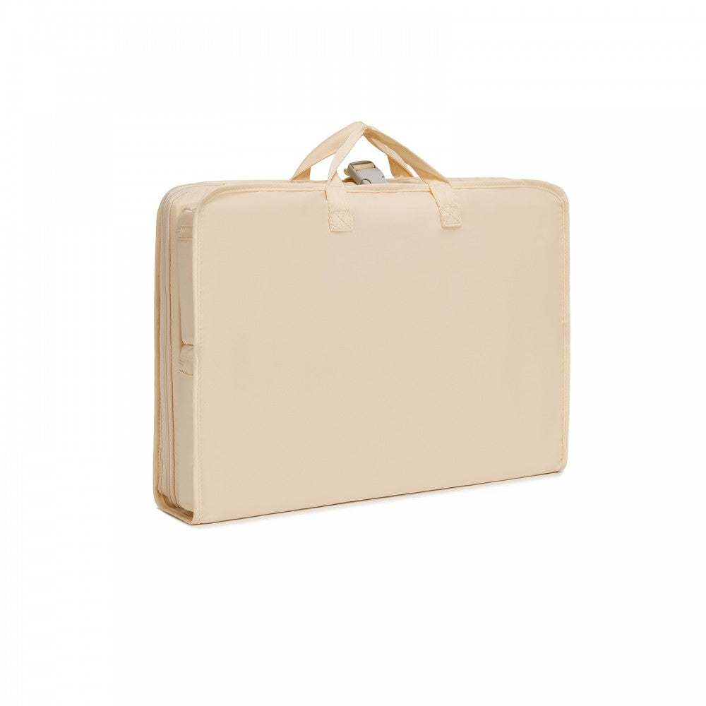 6-in-1 Hanging Travel Organiser Bag, Portable Foldable Packing Cubes Set with Trolley Sleeve – Beige