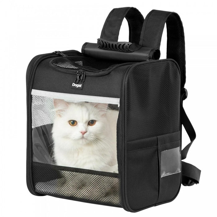 Foldable and Pet Backpack Carrier Travel Bag for Cats and Small Dogs – PTD2640 – Black