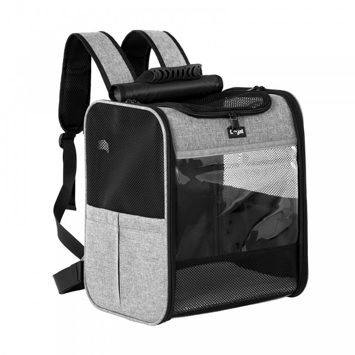 Foldable and Pet Backpack Carrier Travel Bag for Cats and Small Dogs – PTD2640 – Grey