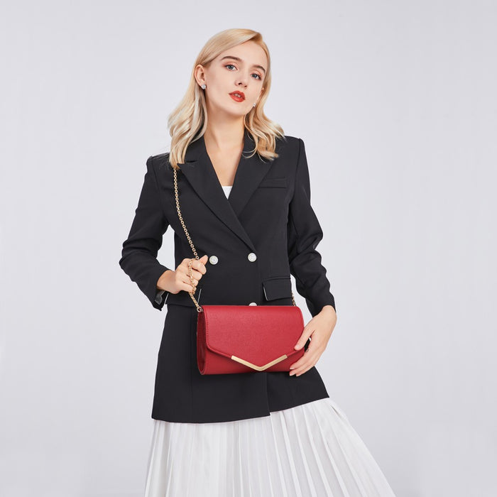 Vegan Envelope Clutch Bag – Red