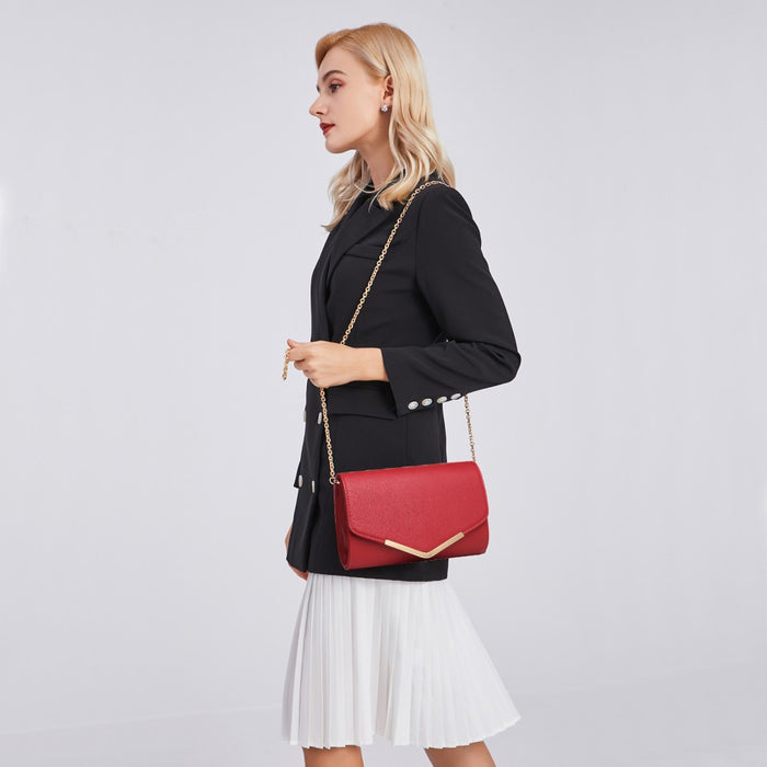 Vegan Envelope Clutch Bag – Red