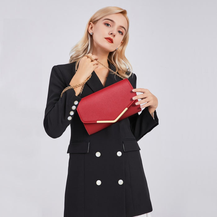 Vegan Envelope Clutch Bag – Red