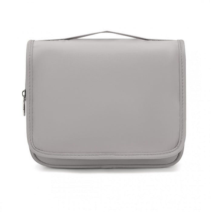 Classic Hanging Multi-Pocket Waterproof Travel Makeup Bag – Grey