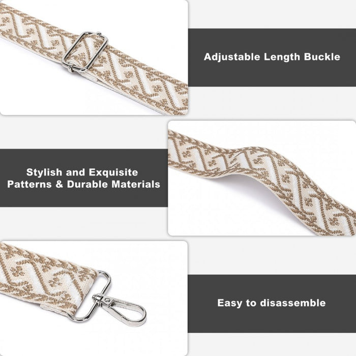Adjustable Patterned Shoulder Strap for All Bag Types – Khaki