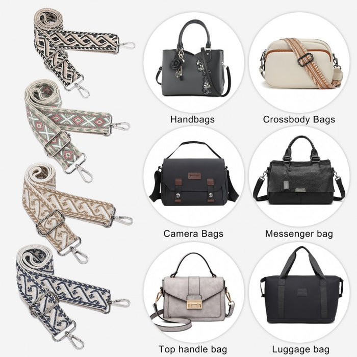 Adjustable Patterned Shoulder Strap for All Bag Types – Khaki