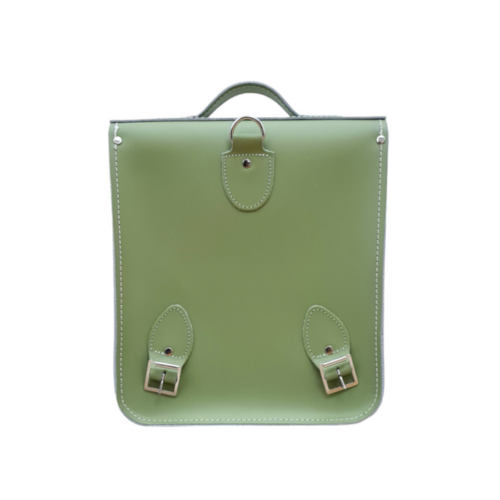 Handmade Leather City Backpack - Sage Green