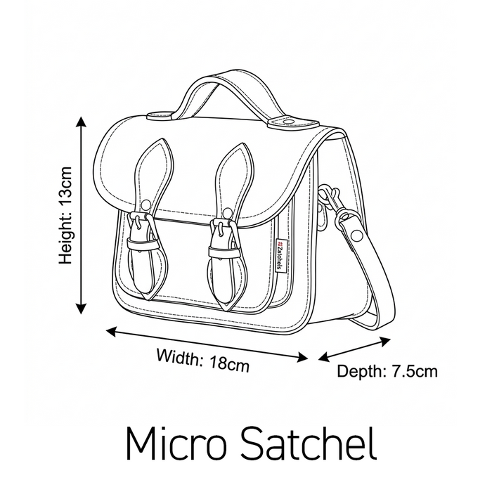 Handmade Leather Micro Satchel - Yellow Ochre