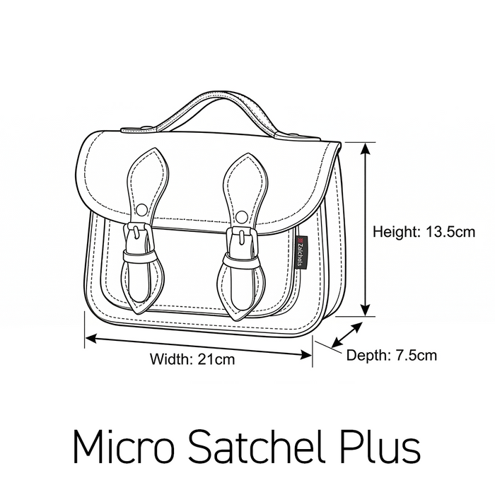 Handmade Leather Micro Satchel - Classic Kaleidoscope