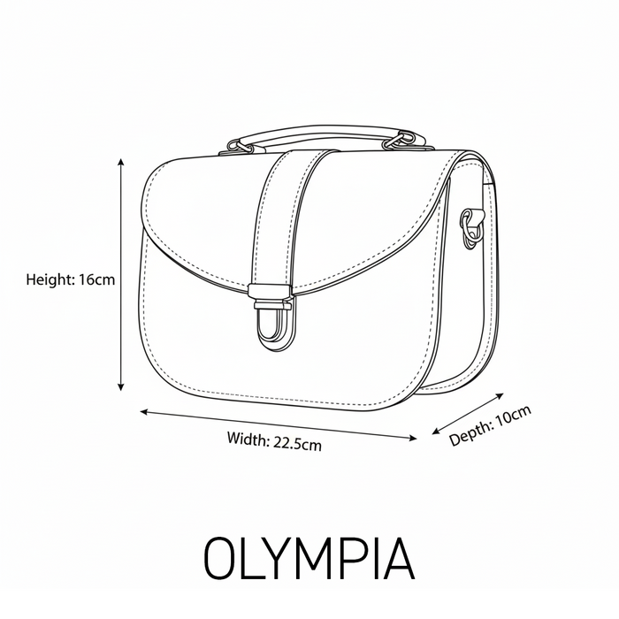 Olympia Handmade Leather Bag - Chestnut