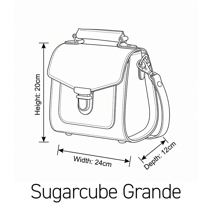 Executive Handmade Leather Sugarcube Grande - Marsala Red