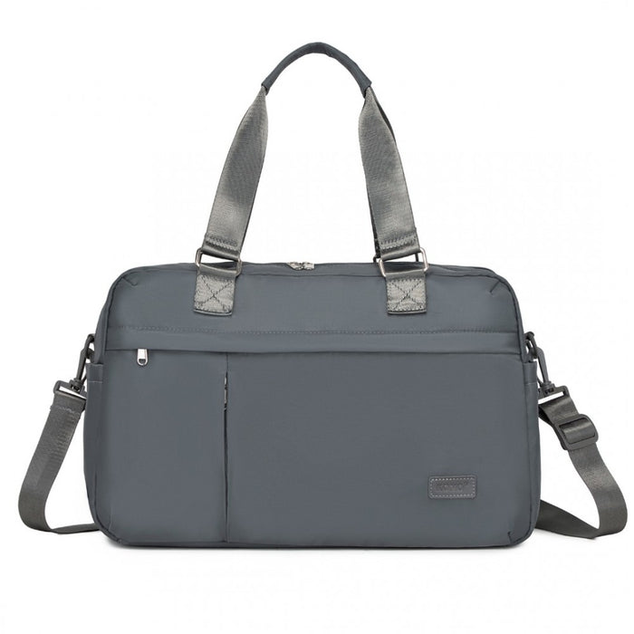 Travel Bag Large Tote Bag and Duffle Bag with Expandable Compartment and Wet/Dry Pocket – Grey