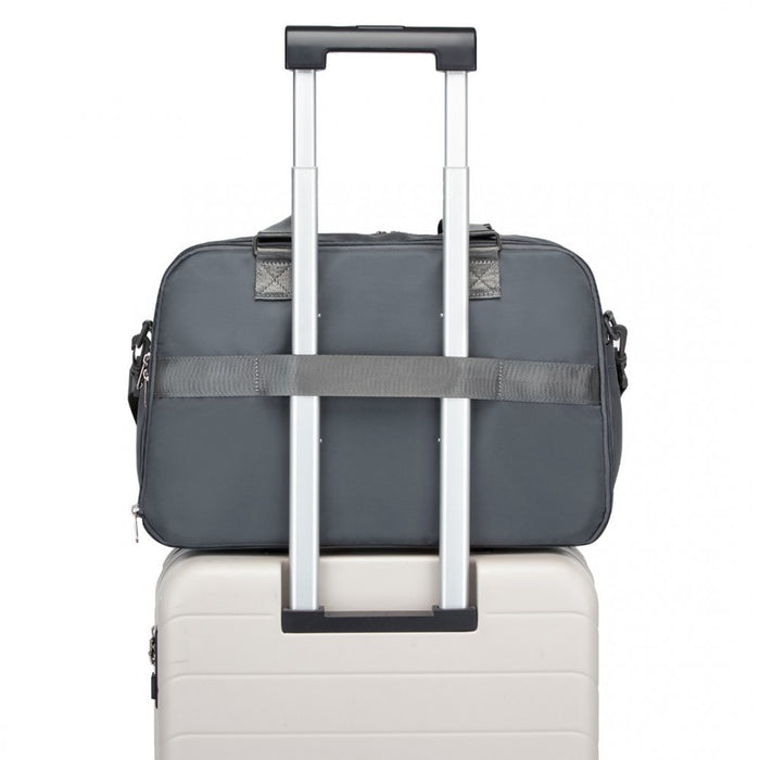 Travel Bag Large Tote Bag and Duffle Bag with Expandable Compartment and Wet/Dry Pocket – Grey
