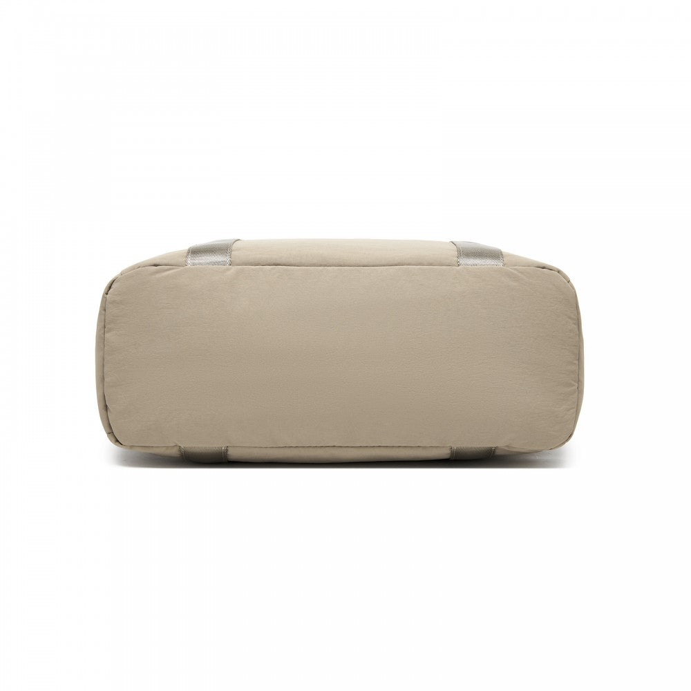 Comfortable and Easy-Carry Large Travel Tote with Trolley Sleeve and Crossbody Strap – Khaki