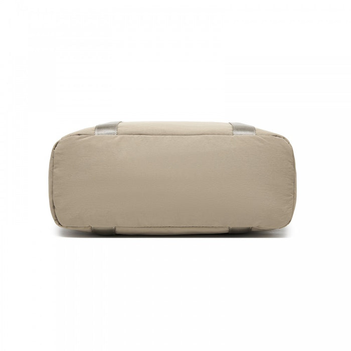Comfortable and Easy-Carry Large Travel Tote with Trolley Sleeve and Crossbody Strap – Khaki