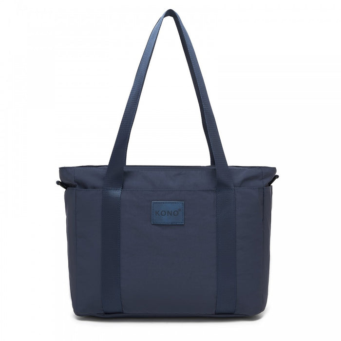 Comfortable and Easy-Carry Large Travel Tote with Trolley Sleeve and Crossbody Strap – Navy