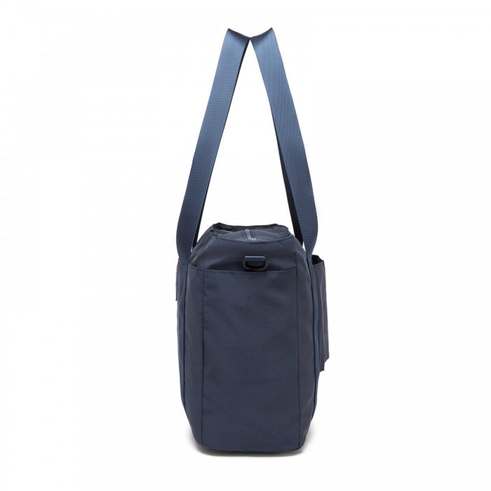 Comfortable and Easy-Carry Large Travel Tote with Trolley Sleeve and Crossbody Strap – Navy