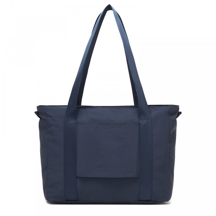 Comfortable and Easy-Carry Large Travel Tote with Trolley Sleeve and Crossbody Strap – Navy