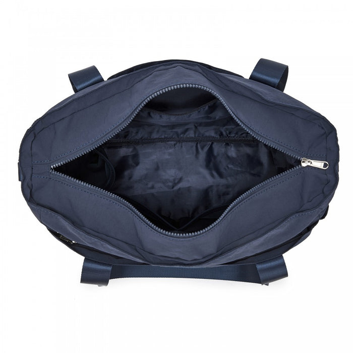 Comfortable and Easy-Carry Large Travel Tote with Trolley Sleeve and Crossbody Strap – Navy