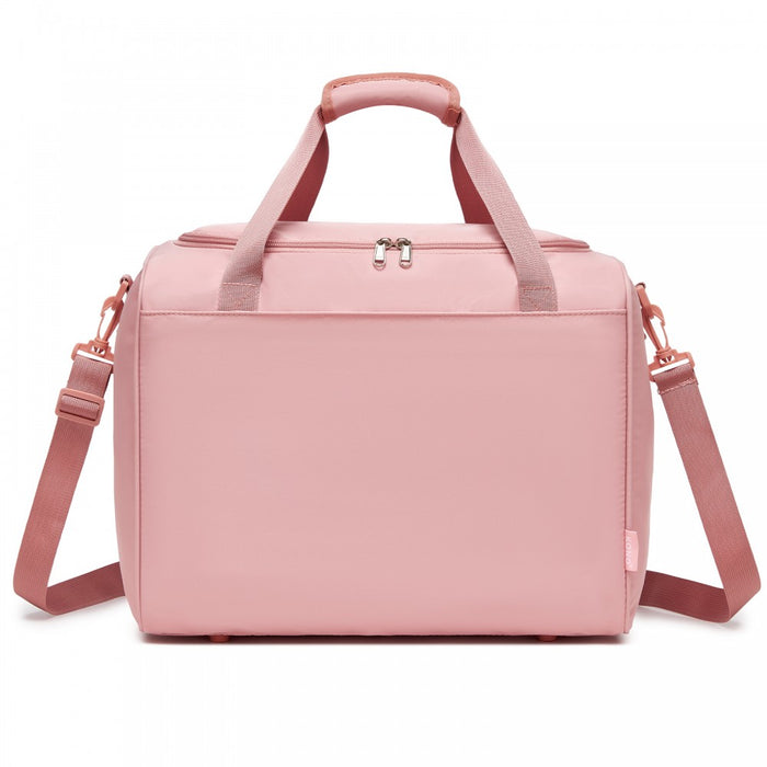 Compact and Lightweight Personal-Item Travel Bag – U-Zip Wide Opening and Trolley Sleeve – Nude