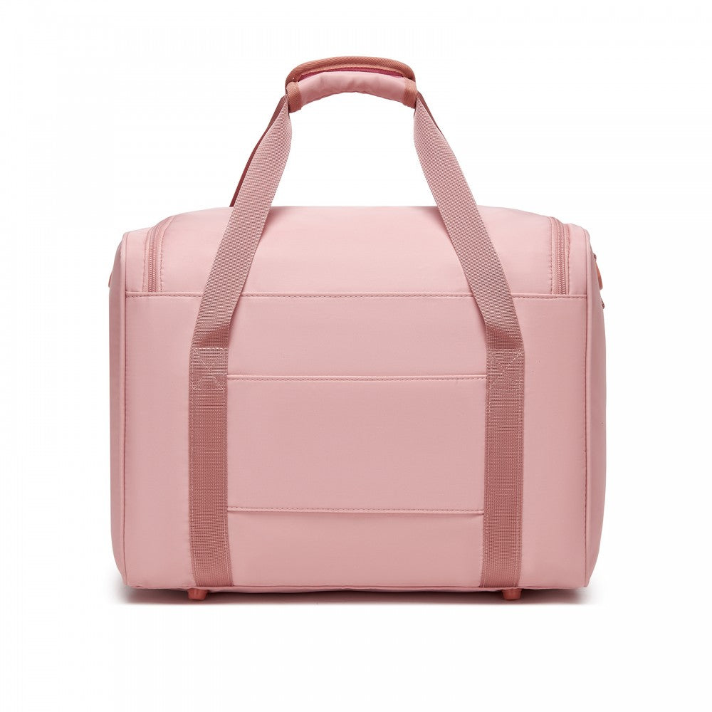Compact and Lightweight Personal-Item Travel Bag – U-Zip Wide Opening and Trolley Sleeve – Nude