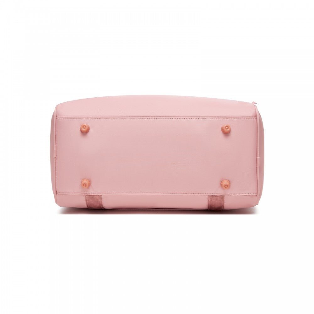 Compact and Lightweight Personal-Item Travel Bag – U-Zip Wide Opening and Trolley Sleeve – Nude