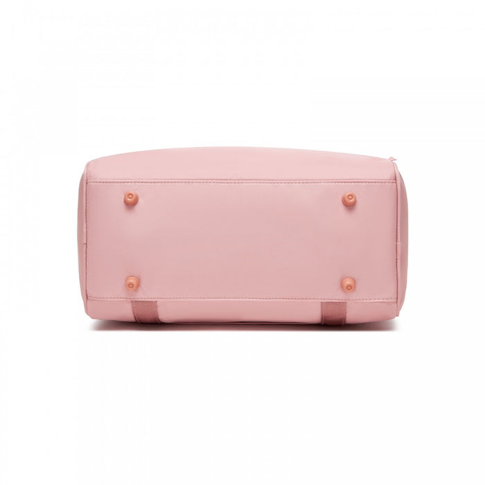 Compact and Lightweight Personal-Item Travel Bag – U-Zip Wide Opening and Trolley Sleeve – Nude