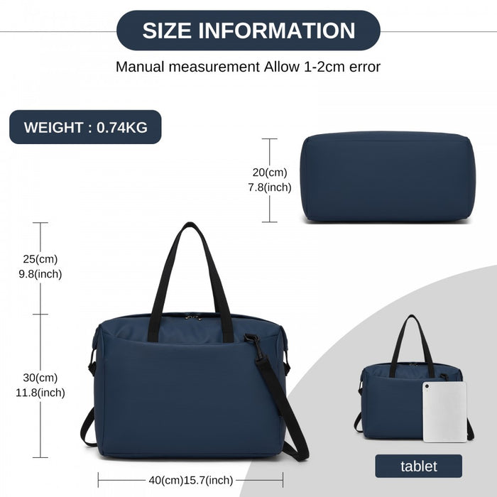 Cabin Approved Travel Bag – Carry-On Shoulder Bag – Navy