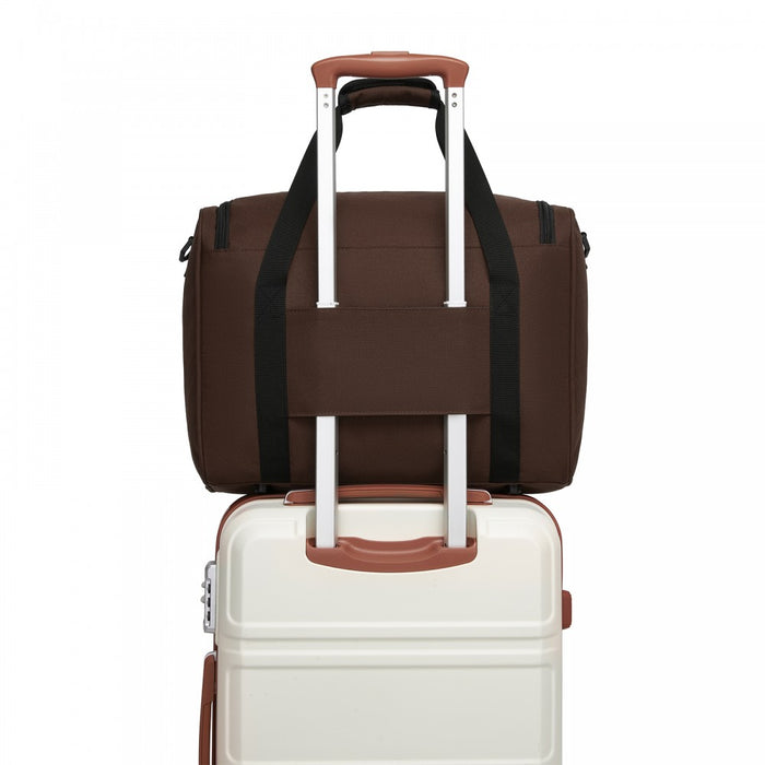 Airline-Approved Cabin Travel Duffel – Weekender with U-Zip Opening – Brown