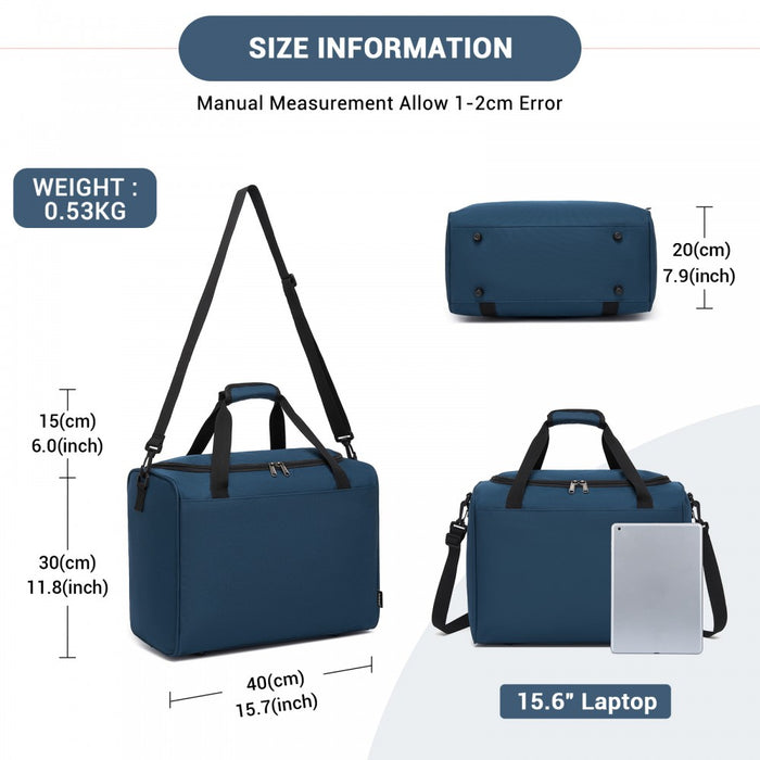 Airline-Approved Cabin Travel Duffel – Weekender with U-Zip Opening – Navy