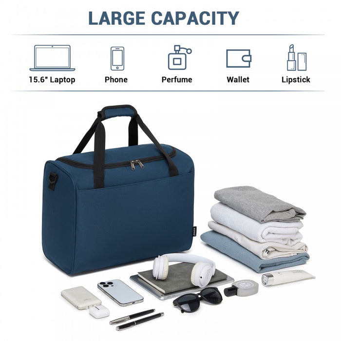 Airline-Approved Cabin Travel Duffel – Weekender with U-Zip Opening – Navy