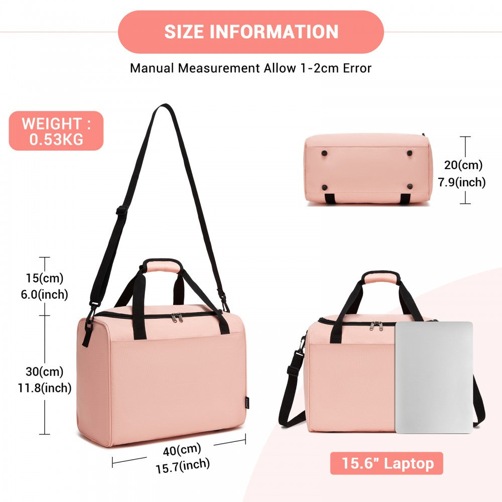 Airline-Approved Cabin Travel Duffel – Weekender with U-Zip Opening – Pink