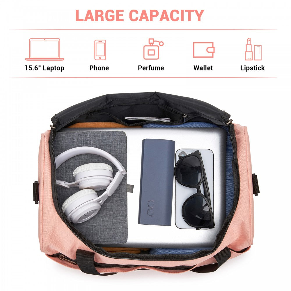 Airline-Approved Cabin Travel Duffel – Weekender with U-Zip Opening – Pink