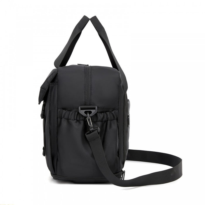 Expandable Cabin Travel Bag – Large, Water-Resistant, Multi-Compartment Weekend and Carry-On Tote – Black