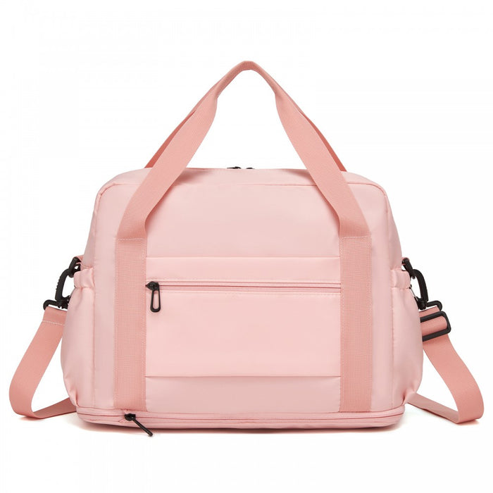Expandable Cabin Travel Bag – Large, Water-Resistant, Multi-Compartment Weekend and Carry-On Tote – Pink