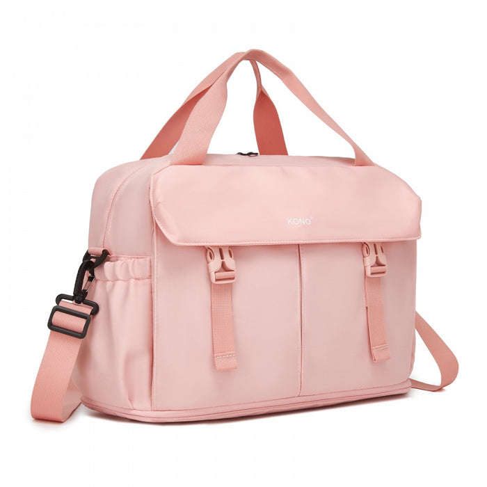 Expandable Cabin Travel Bag – Large, Water-Resistant, Multi-Compartment Weekend and Carry-On Tote – Pink