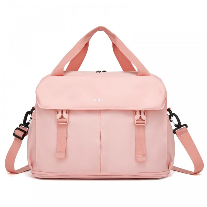 Expandable Cabin Travel Bag – Large, Water-Resistant, Multi-Compartment Weekend and Carry-On Tote – Pink